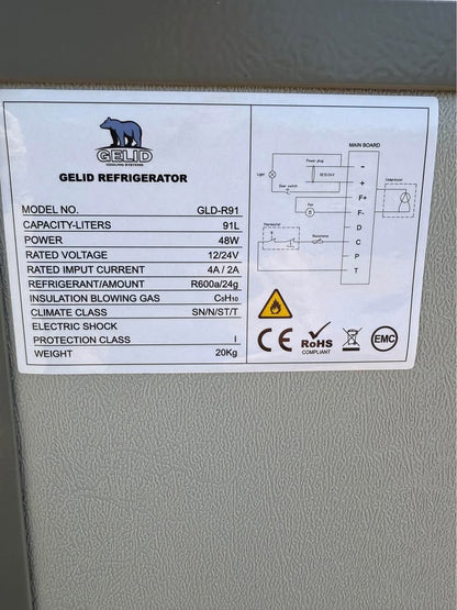 Kompresszoros 24V-os hűtőszekrény
